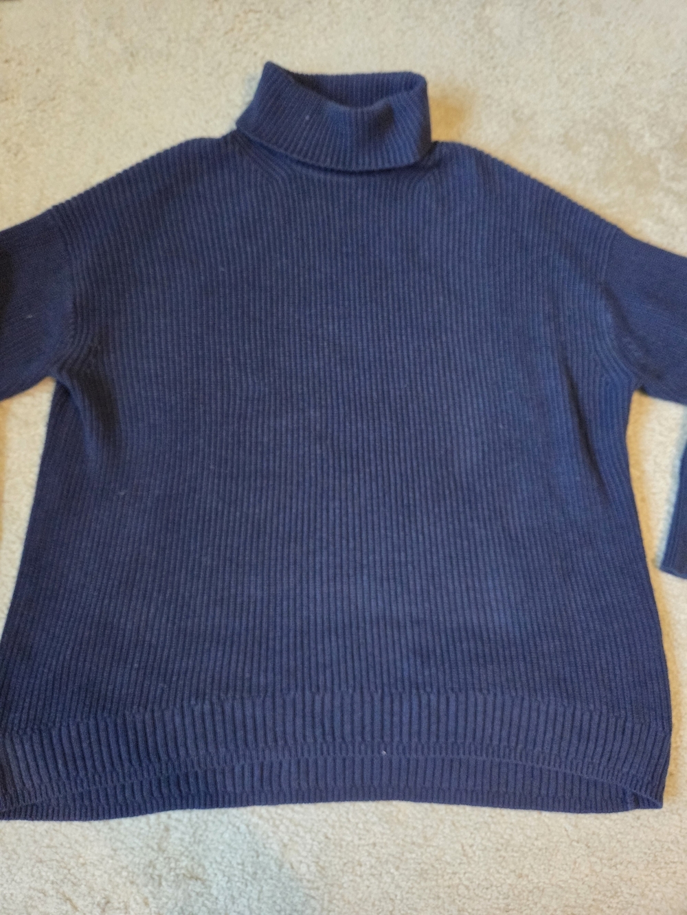 J. Crew Women's Navy Turtleneck Sweater Size Medium